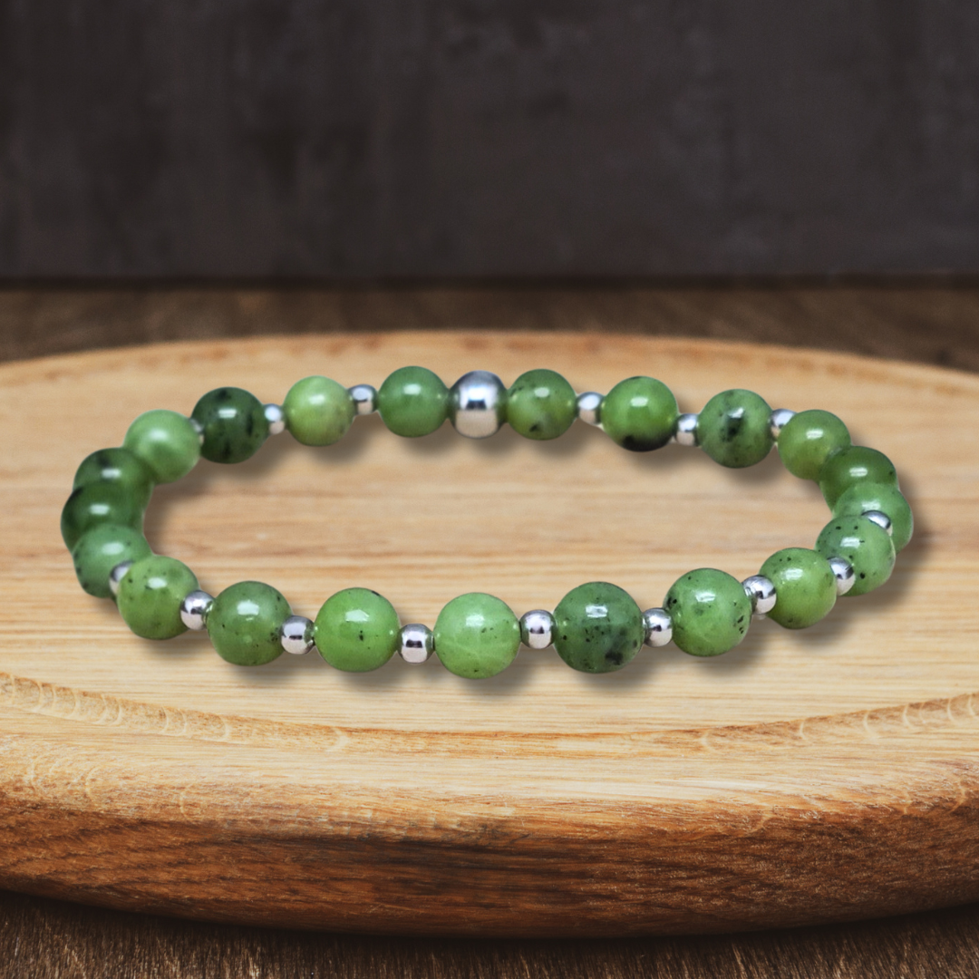 Bracelet en Jade Néphrite 6mm
