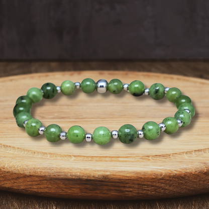 Bracelet en Jade Néphrite 6mm