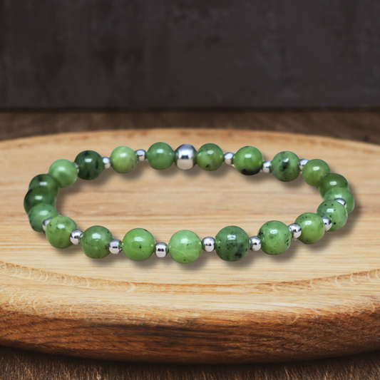 Bracelet en Jade Néphrite 6mm