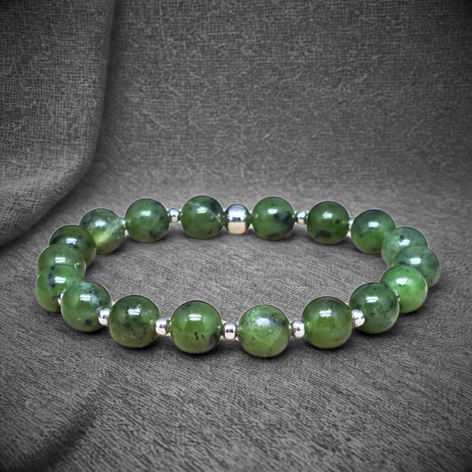 Bracelet en Jade Néphrite 8mm