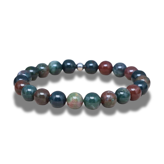 Bracelet en Jaspe Héliotrope - ENAE Minéraux