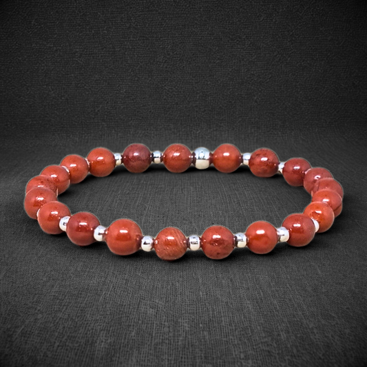 Bracelet en Jaspe Rouge 6mm