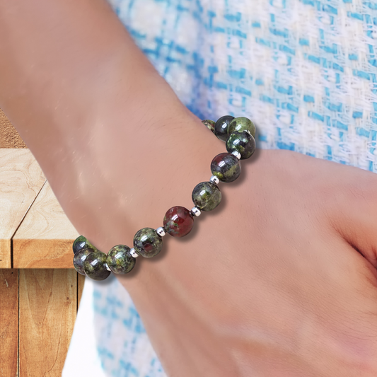 Bracelet en Jaspe Sang de dragon - ENAE Minéraux
