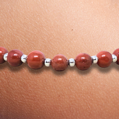 Bracelet en Jaspe Rouge 6mm