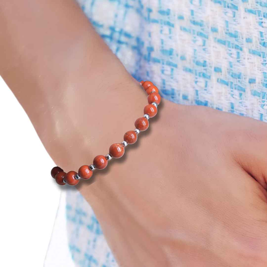 Bracelet en Jaspe Rouge 6 ou 8mm au choix - ENAE Minéraux