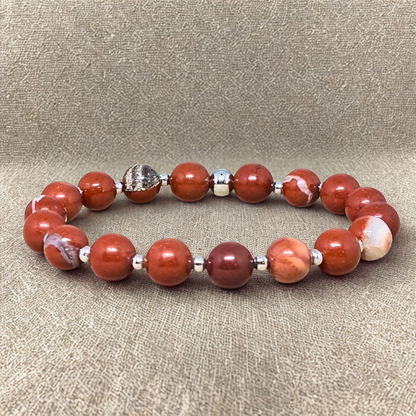 Bracelet en Jaspe Rouge 8mm
