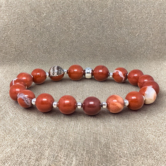 Bracelet en Jaspe Rouge 8mm