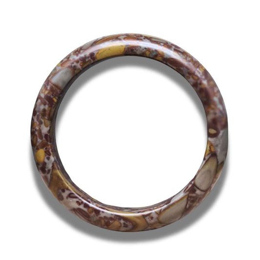 Bracelet jonc en Jaspe Bambou (BR402-2) - ENAE Minéraux