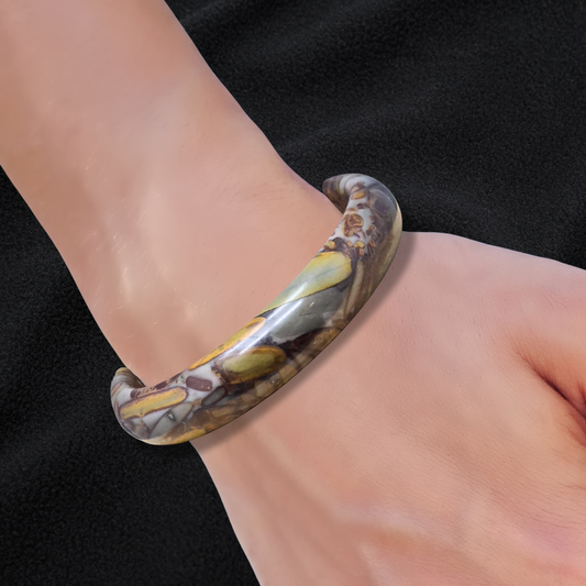 Bracelet jonc en Marbre Sabalgarh (BR402-1)