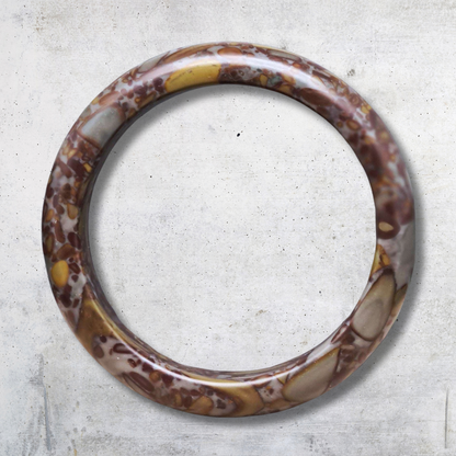 Bracelet jonc en Jaspe Bambou (BR402-2) - ENAE Minéraux