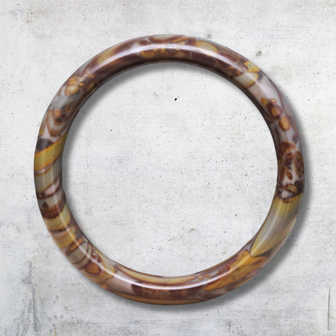 Bracelet jonc en Jaspe Bambou (BR402-1) - ENAE Minéraux