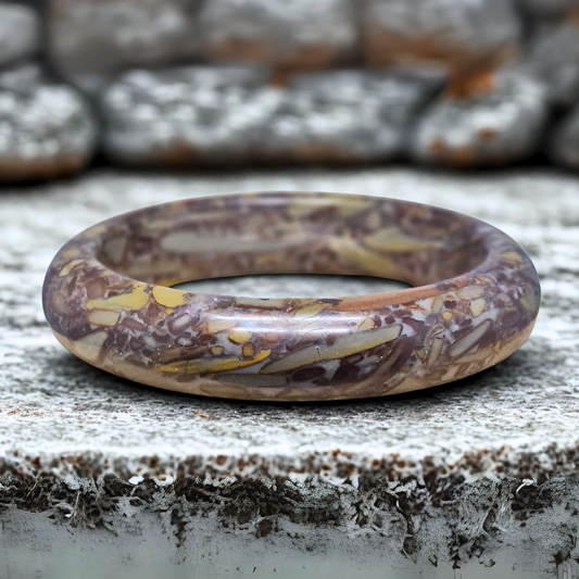 Bracelet jonc en Jaspe Bambou (BR402-2)