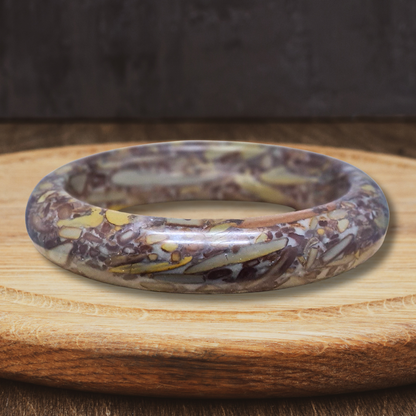 Bracelet jonc en Jaspe Bambou (BR402-2) - ENAE Minéraux