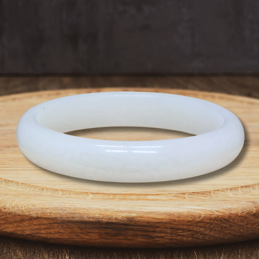 Bracelet jonc en Quartz blanc (BR401) - ENAE Minéraux