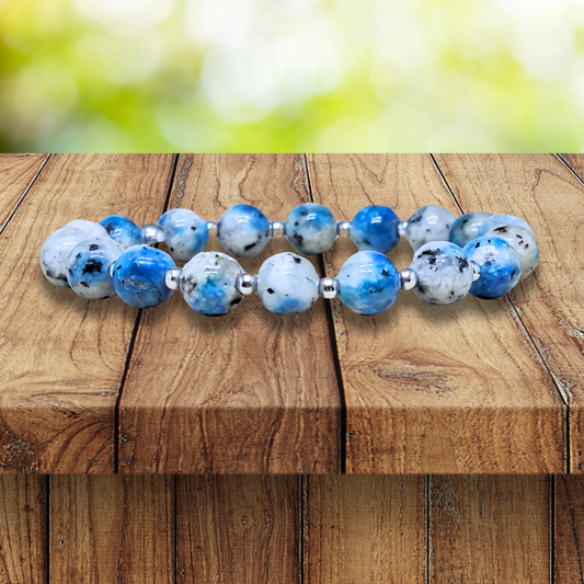 Bracelet en K2 (Azurite et Granite)