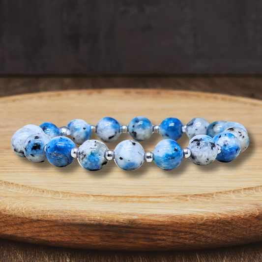 Bracelet en K2 (Azurite et Granite) - ENAE Minéraux
