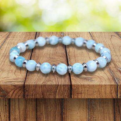 Bracelet en Larimar en 2 styles au choix