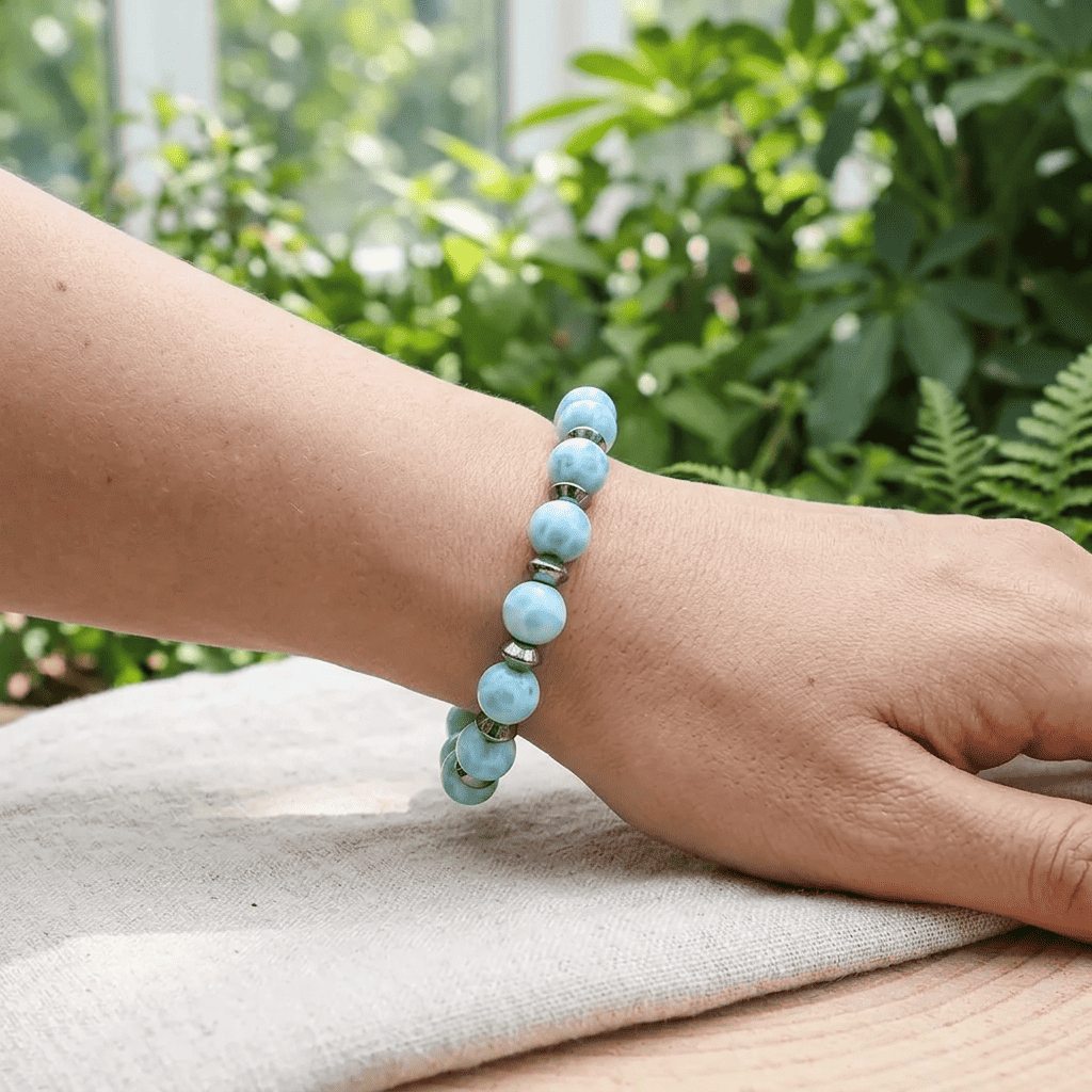 Bracelet en Larimar en 2 styles au choix