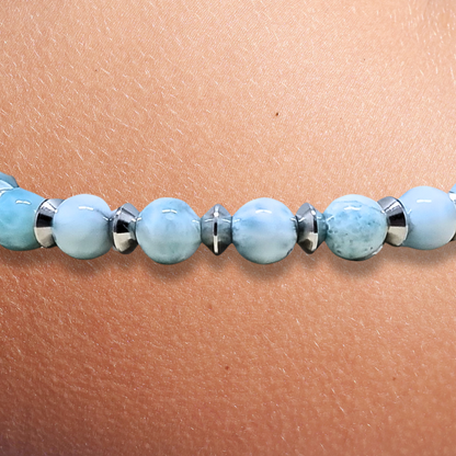 Bracelet en Larimar en 2 styles au choix - ENAE Minéraux