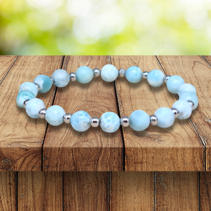 Bracelet en Larimar en 2 styles au choix