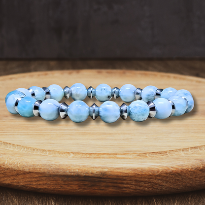 Bracelet en Larimar en 2 styles au choix - ENAE Minéraux