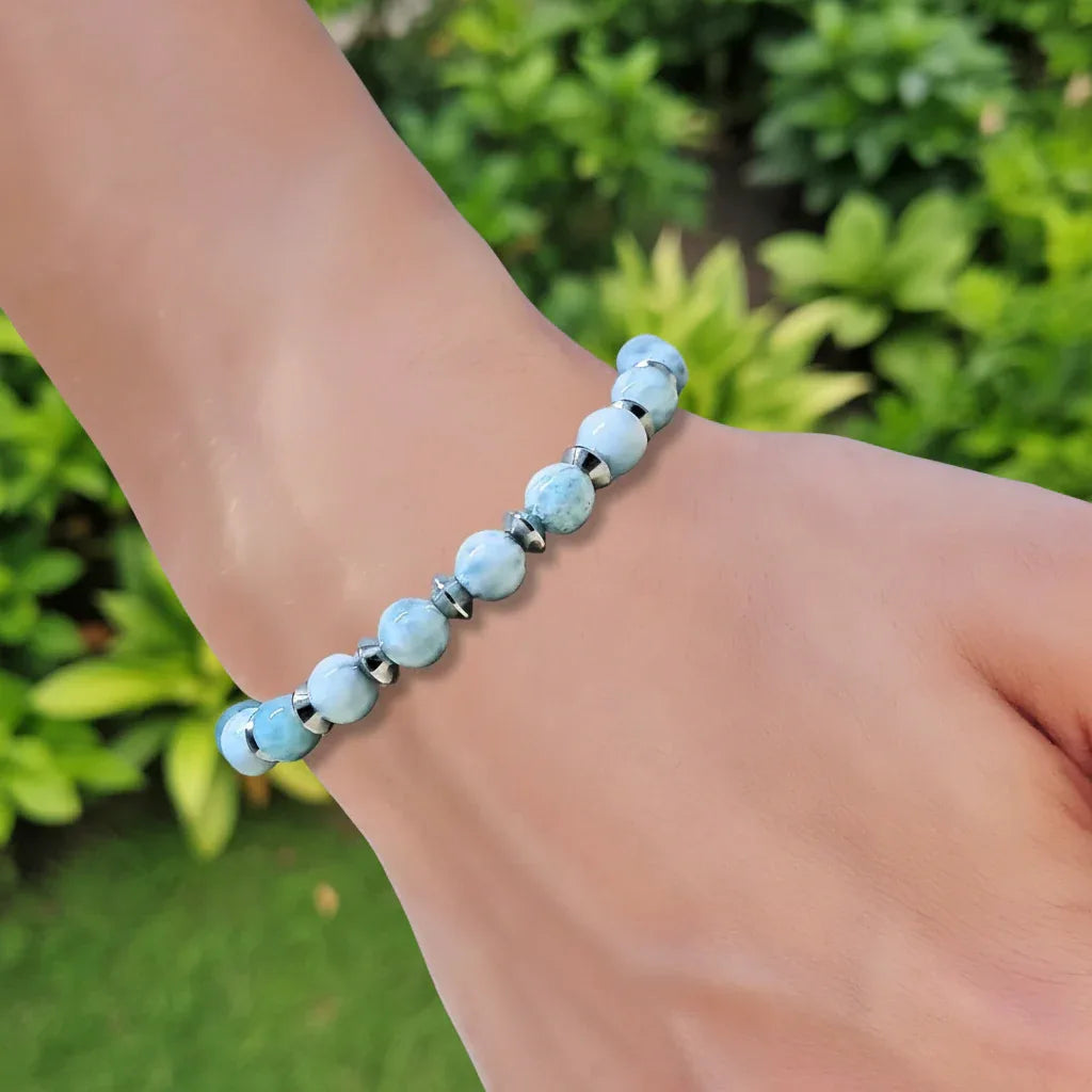 Bracelet en Larimar en 2 styles au choix