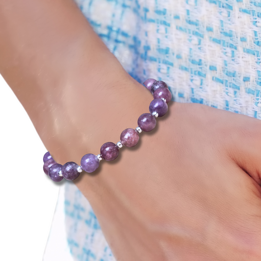 Bracelet en Lépidolite - ENAE Minéraux