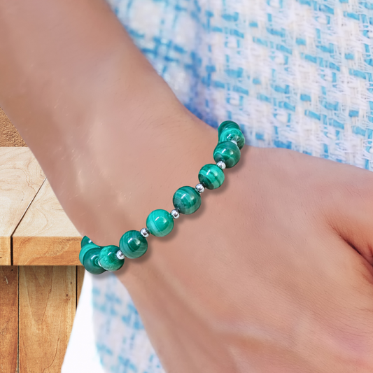 Bracelet en Malachite 6mm