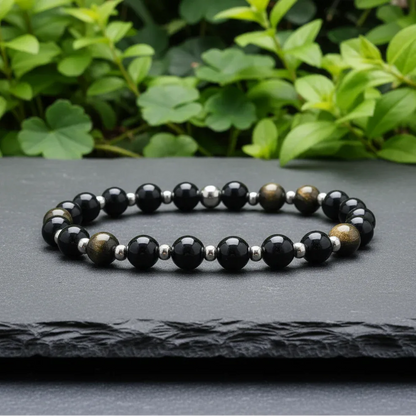 Bracelet en Obsidienne dorée 6mm - ENAE Minéraux