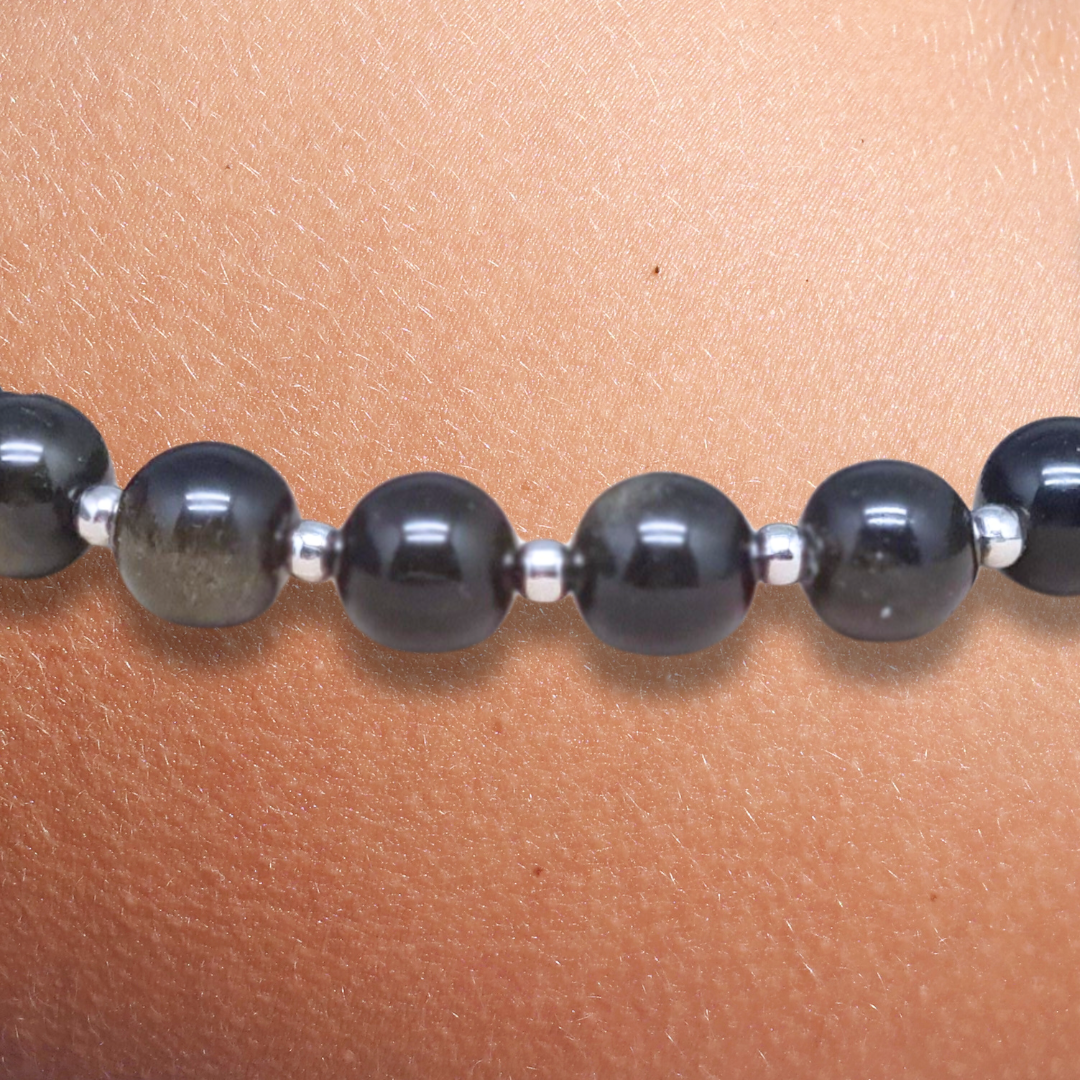 Bracelet en Obsidienne dorée 8mm - ENAE Minéraux