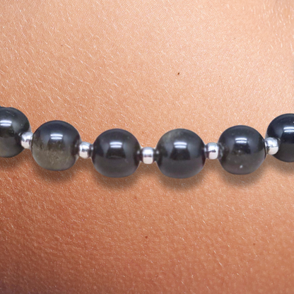 Bracelet en Obsidienne dorée 8mm - ENAE Minéraux