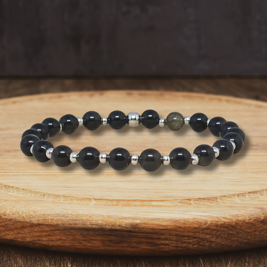 Bracelet en Obsidienne dorée 6mm - ENAE Minéraux