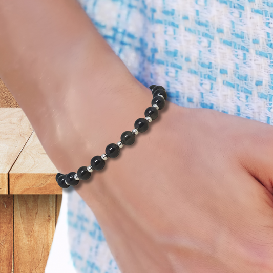 Bracelet en Obsidienne dorée 6mm - ENAE Minéraux