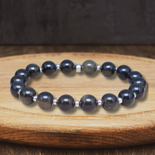 Bracelet en Obsidienne dorée 8mm - ENAE Minéraux
