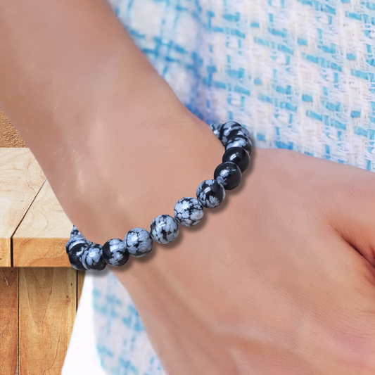 Bracelet en Obsidienne mouchetée - ENAE Minéraux