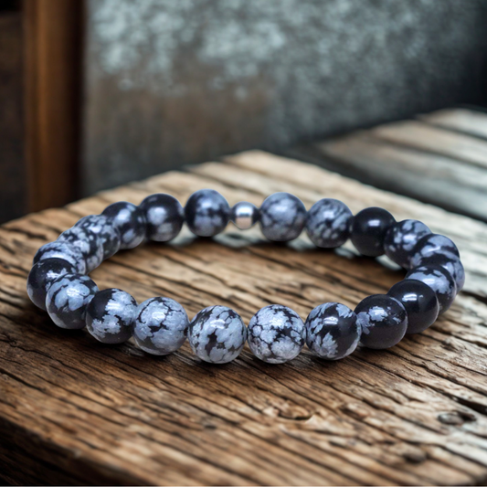 Bracelet en Obsidienne mouchetée
