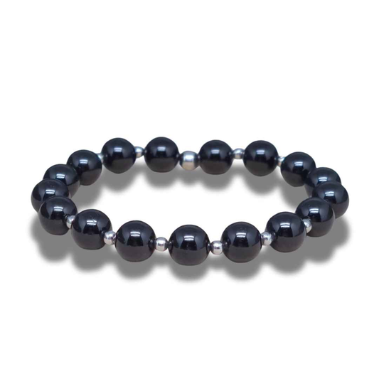 Bracelet en Obsidienne Œil Céleste 8 ou 12mm au choix - ENAE Minéraux