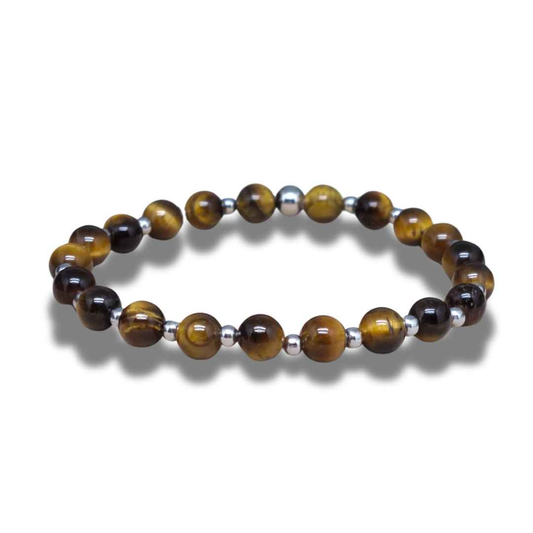 Bracelet en Œil de Tigre 6 ou 8mm au choix - ENAE Minéraux