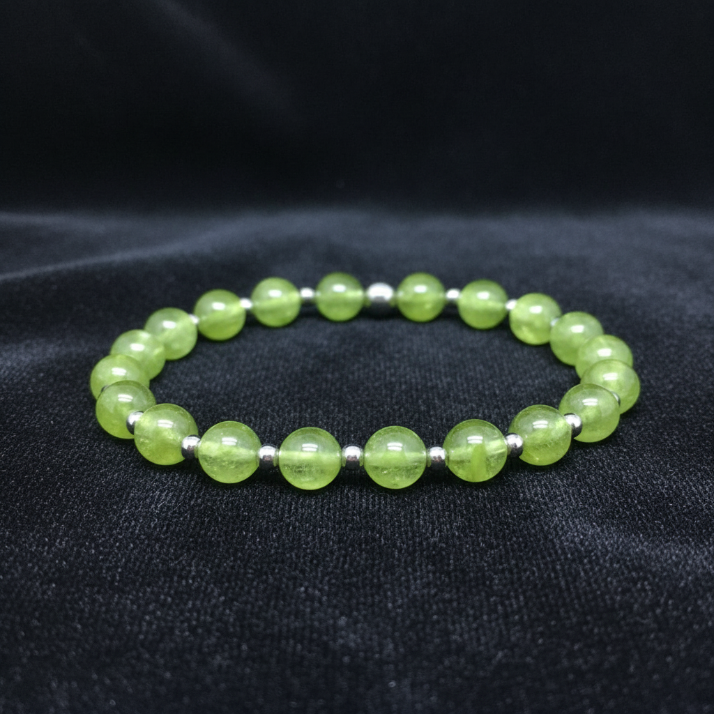 Bracelet en Péridot 7mm