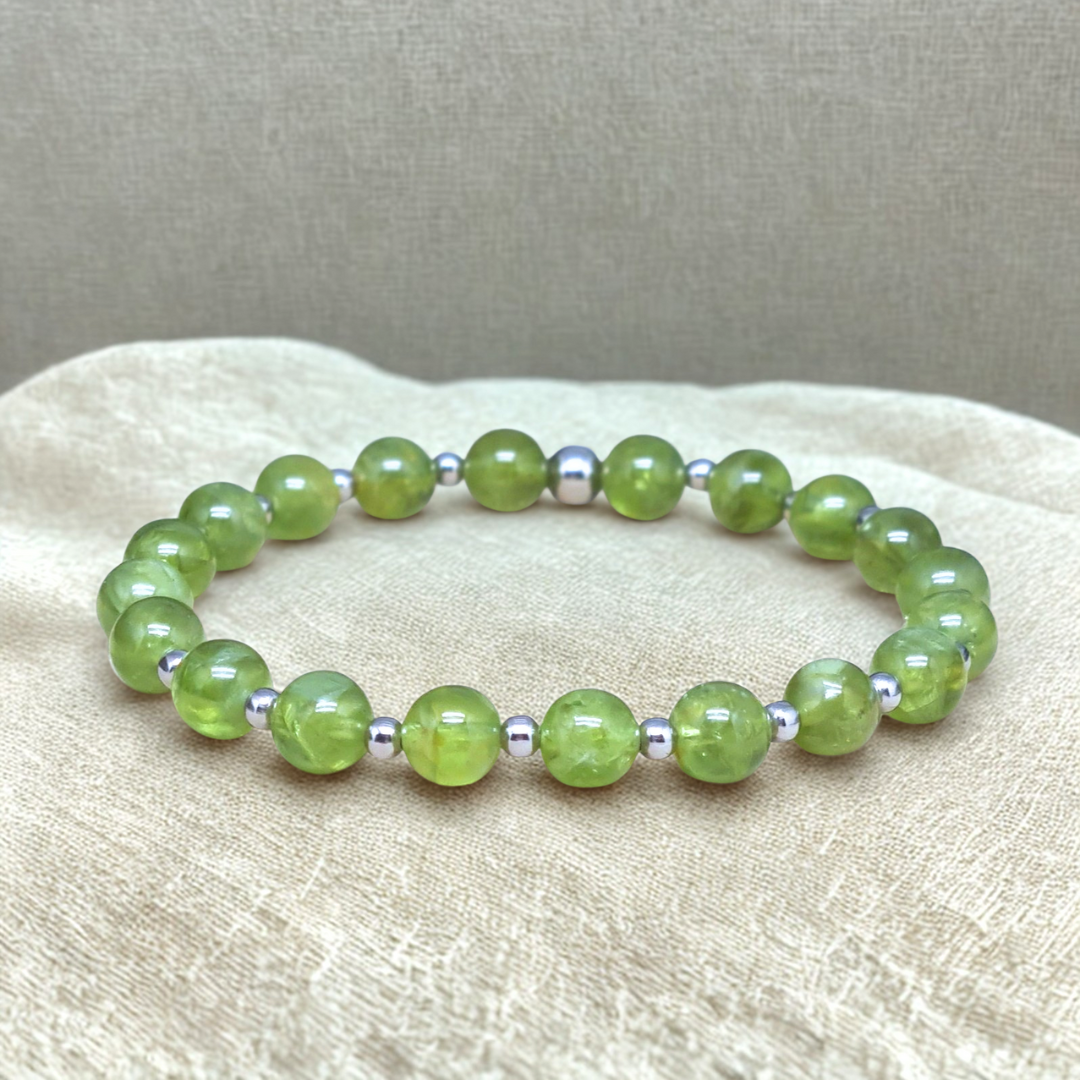 Bracelet en Péridot 7mm