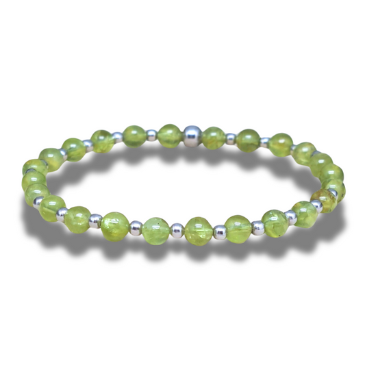 Bracelet en Péridot 5 ou 7mm au choix - ENAE Minéraux
