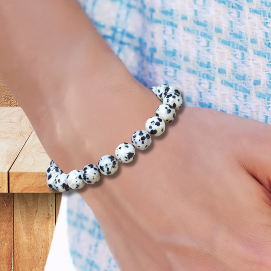 Bracelet en Pierre Dalmate - ENAE Minéraux