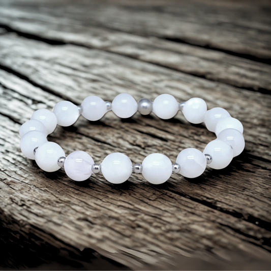 Bracelet en Pierre de Lune blanche