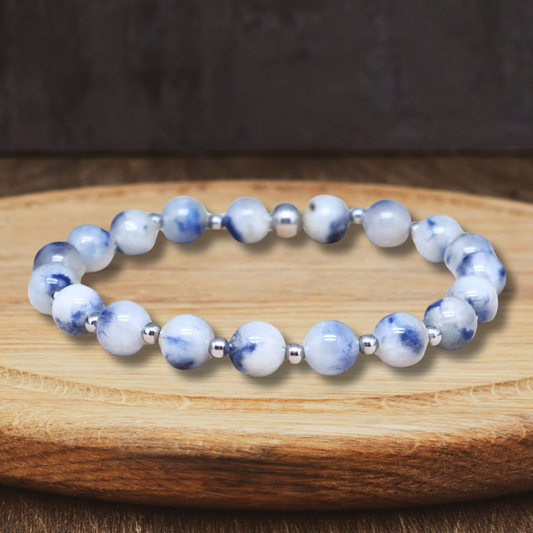 Bracelet en Quartz à Dumortiérite - ENAE Minéraux