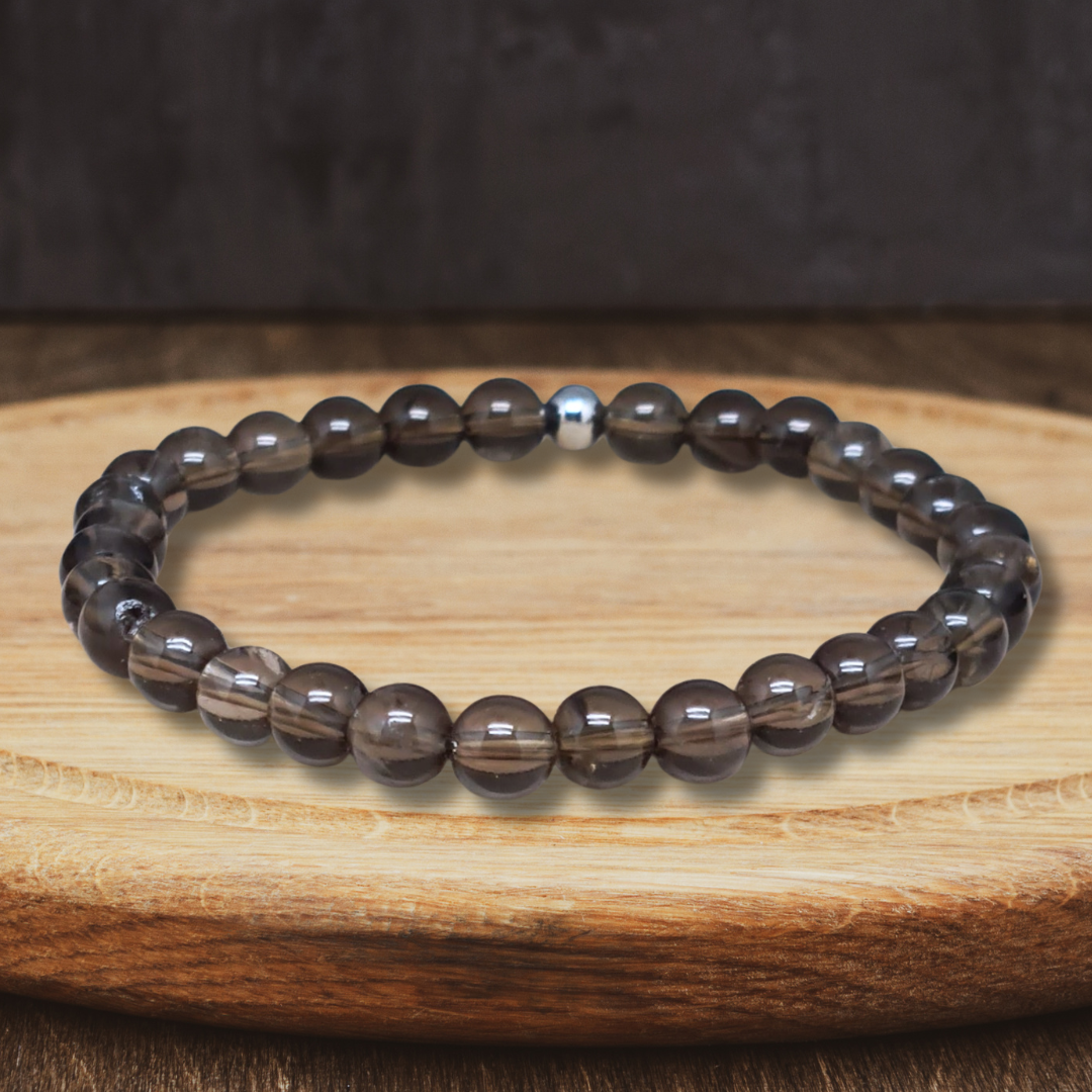 Bracelet en Quartz fumé 6mm