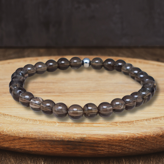 Bracelet en Quartz fumé 6mm