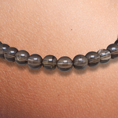 Bracelet en Quartz fumé 6mm