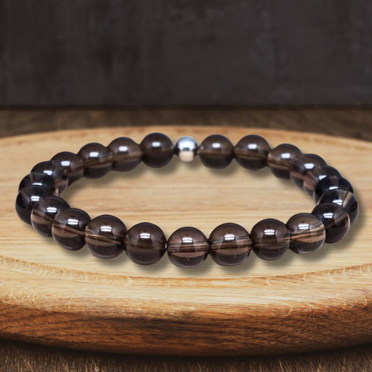 Bracelet en Quartz fumé 8mm - ENAE Minéraux