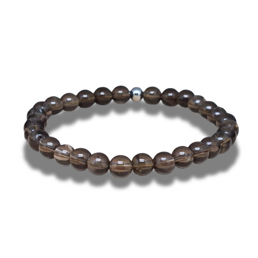 Bracelet en Quartz fumé 6 ou 8mm au choix - ENAE Minéraux