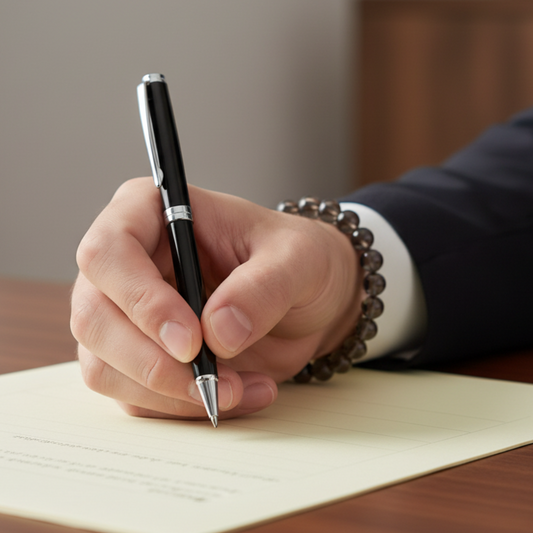 Bracelet en Quartz fumé 8mm